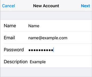 Setup ICA.NET email account on your iPhone Step 7